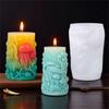 Ocean Creature Theme Silicone Candle Mold Cylinder Silicone Candle Molds for Epoxy Resin Candle Soap Home Decoration