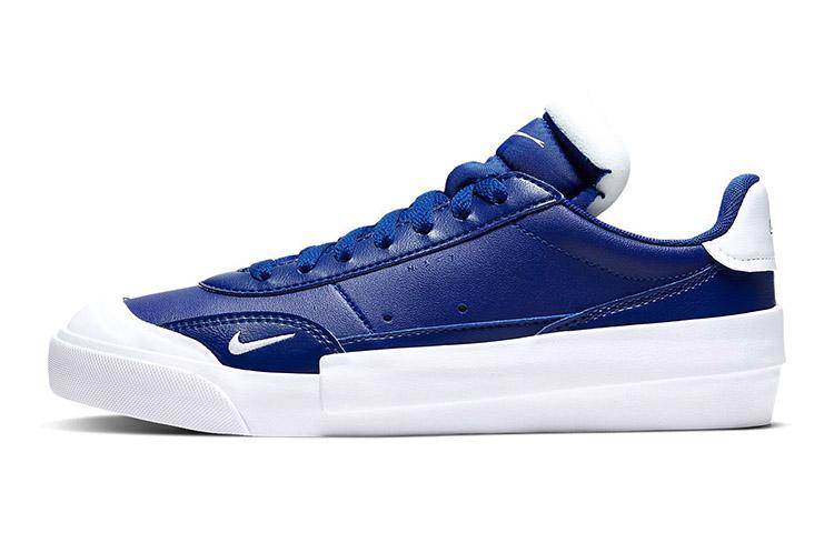 

Nike Drop Type PRM Synthetic Leather Low top Kids Skateboarding Shoes Blue White Teenagers CQ4383-400 37.5