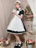 Japanese Lolita Maid Costume: Cute Short-Sleeved Dress with Skirt, Perfect for Cosplay