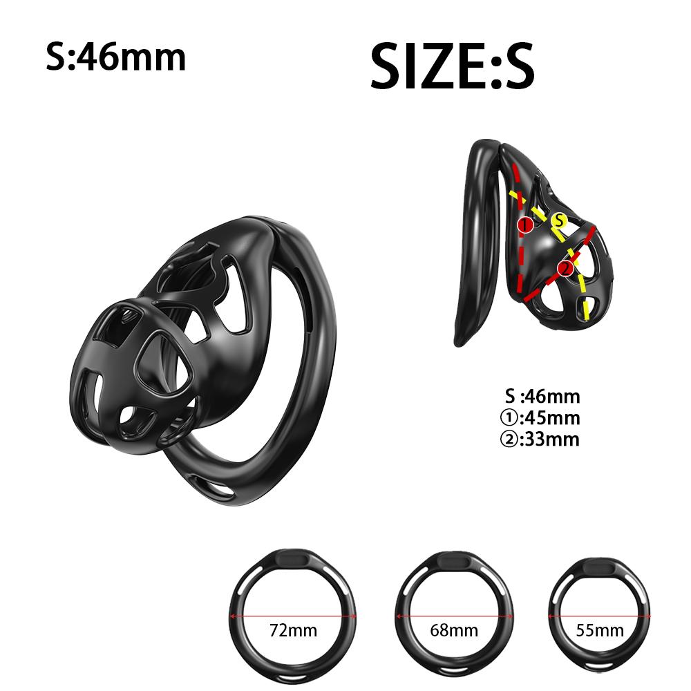 Male Penis Lock 3 Different Sizes of Male Chastity Cage Device with Key Tease Resin Chastity Locked Cage Adult Male Sex Toys SM