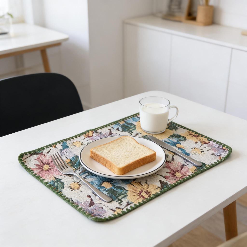Cotton Linen Placemats Woven Cloth 30x45cm for Dining Table Kitchen Tabletop Place Mats