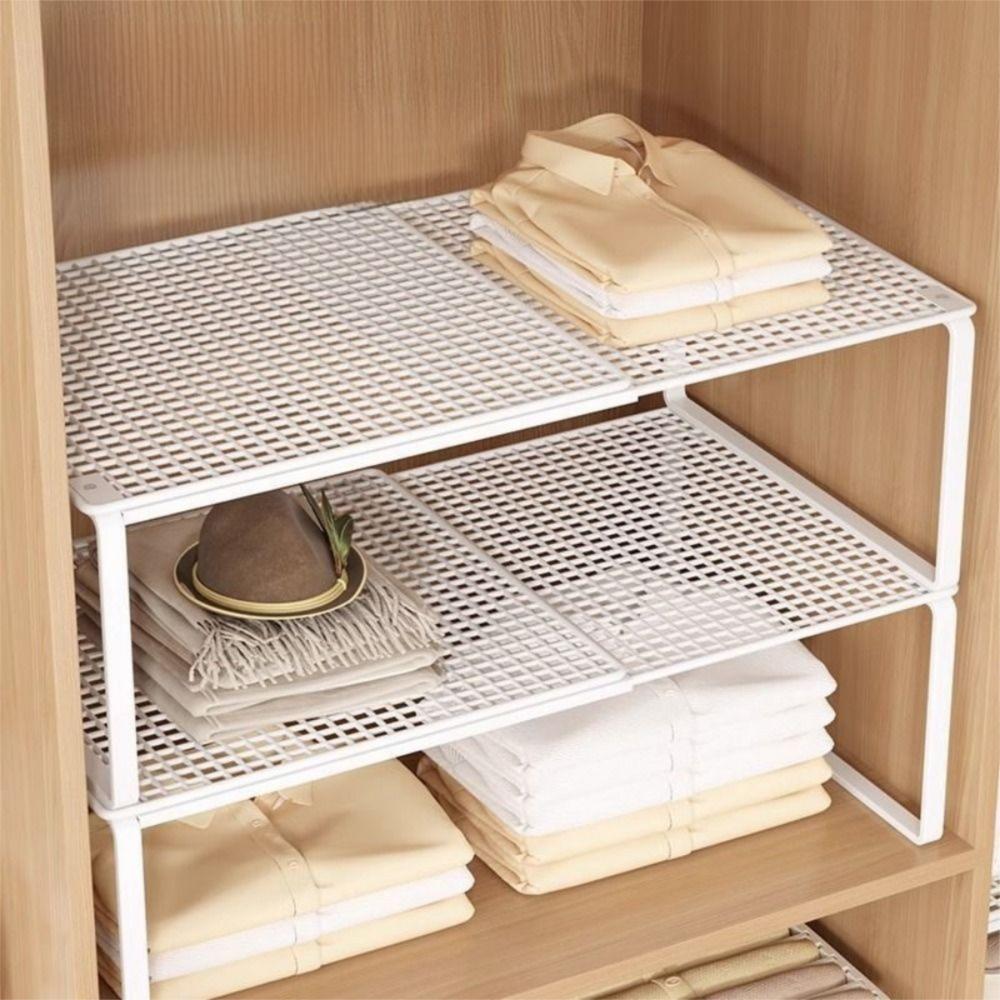 Stackable Wardrobe Divider Board Layered Partition Clothing Storage Rack Cabinet Organizer  Kitchen