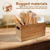 Wood Kitchen Utensil Storage Rack with Removable Divider for Spoon Fork chopsticks Tableware Countertop home Kitchen Organizers