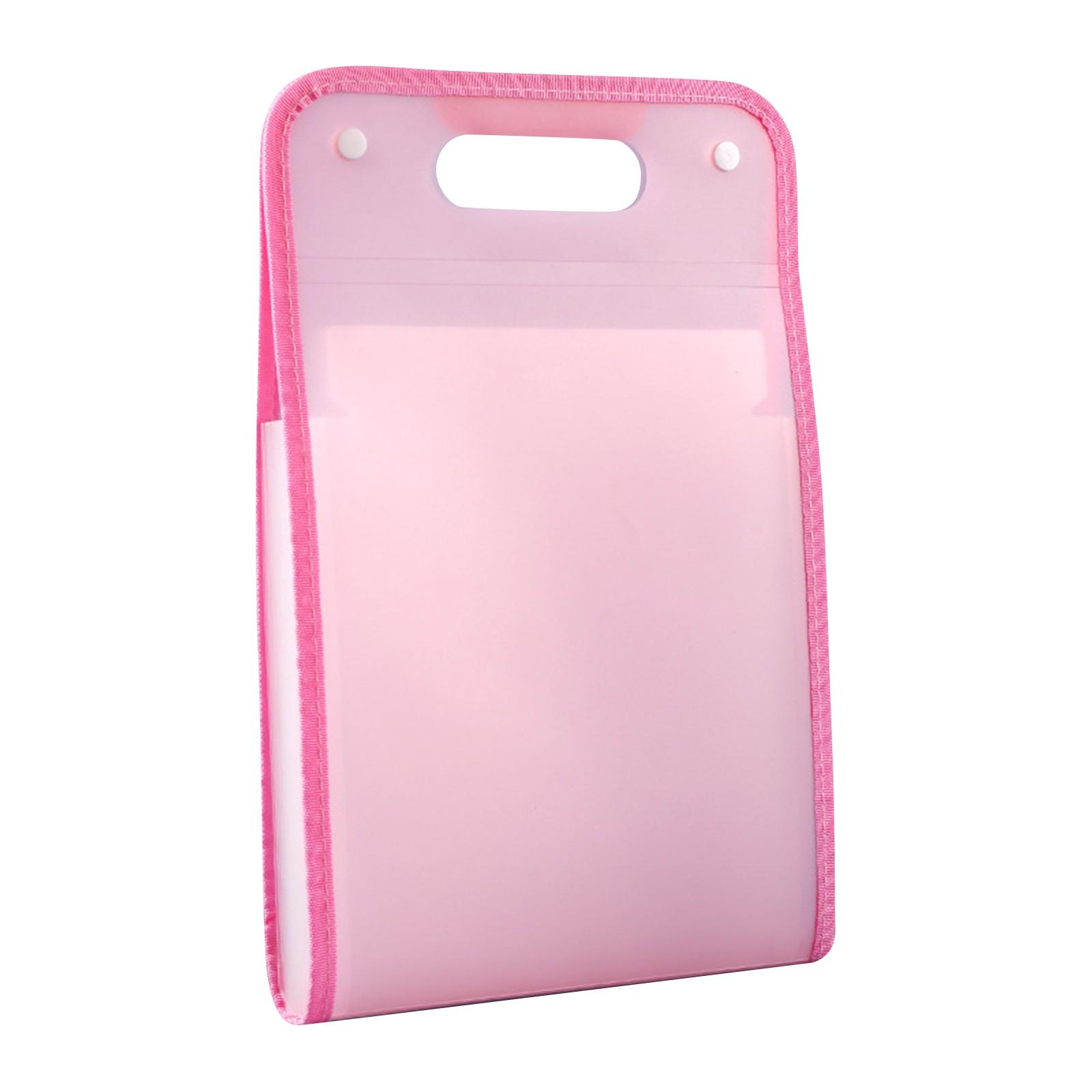 

Органайзер для папок с файлами, органайзер-гармошка с 13 карманами для файлов формата А4, папка с несколькими отделениями, слотом для блокнота, слотом для карт и держателем для ручек One Size розовый