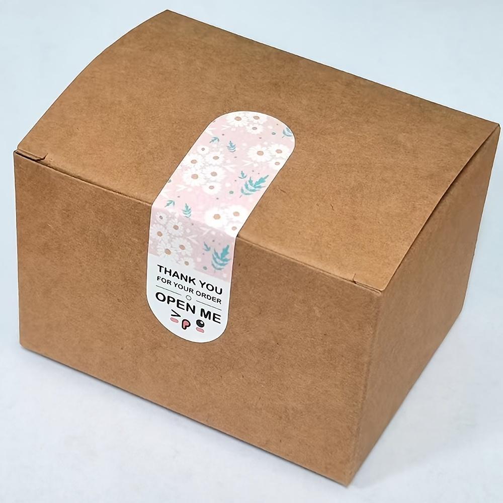 Pro Packung Blumendruck Danke für Ihre Bestellung Aufkleber Verpackungsversiegelungs-Etiketten Kleinunternehmer Geschenkdekorationsaufkleber