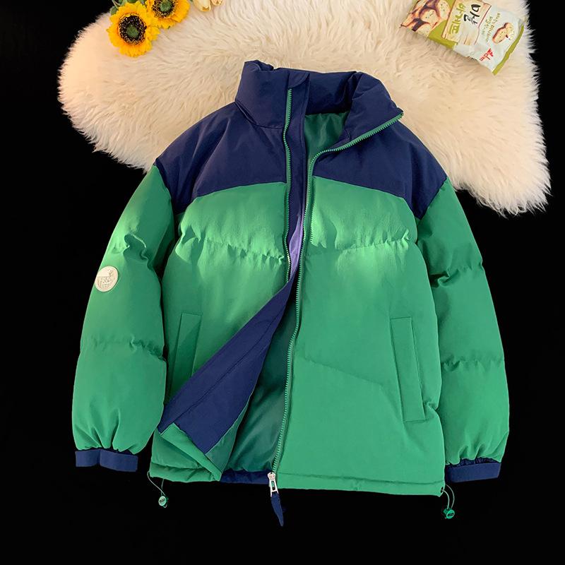 Cotton Coat Men and Women Same Style Winter Trendy Loose Stand Collar Couple Cotton Jacket Men