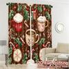 2 Stück, Vorhänge Weihnachten Kaffee Schneeflocken Feiertag (3) Modern Modern Vorhang Polyester Vorhänge Raumdeko für Küche, Schlafzimmer &