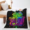 Colored Frog Blanket 2D Digital Printing Thickened Lamb Fleece Crystal Fleece Blanket Cover