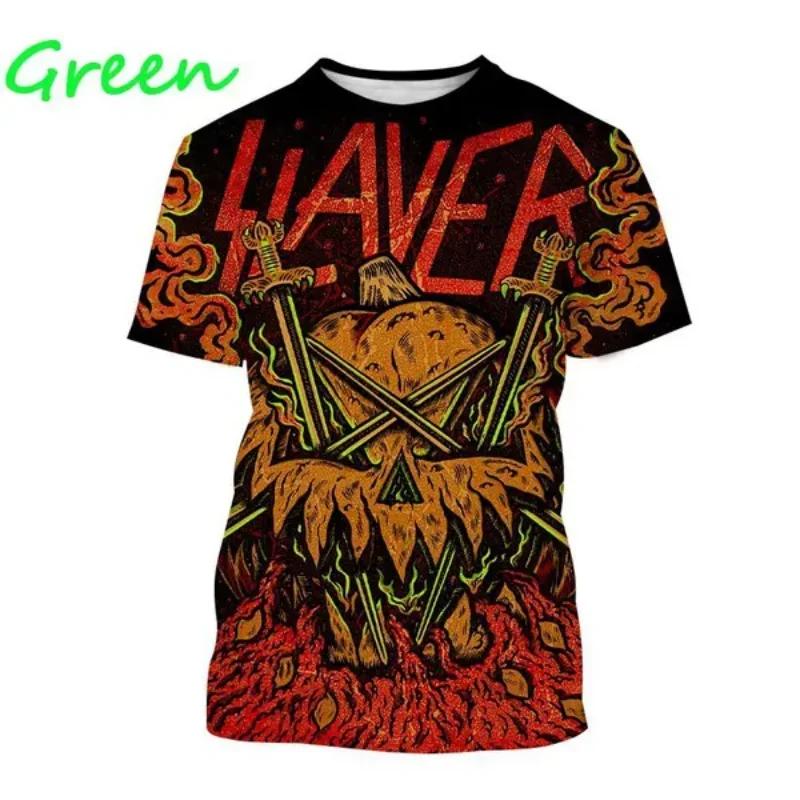 Nuova T-shirt 3D Slayer Torrent Metal Band per Moda Unisex Abbigliamento Uomo T-shirt Oversize Gotica Oscura Teschio Fantasma Top