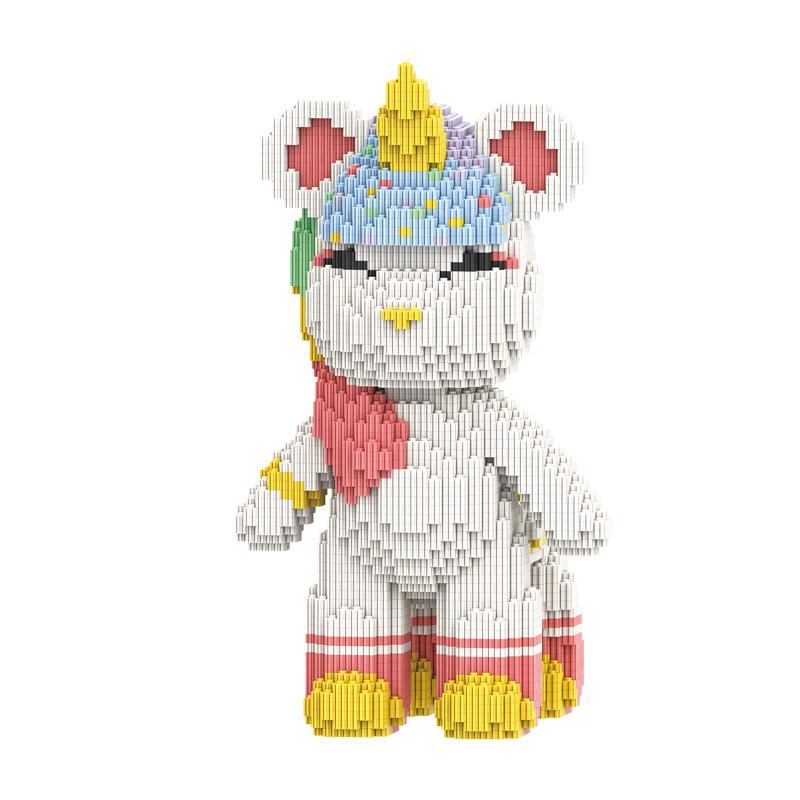 Rainbow Horse Building Blocks - 32cm Educational Toy for Kids - Perfect for Birthdays & Living Room Decor