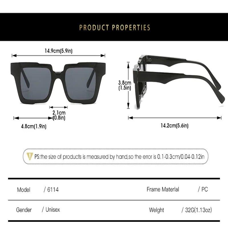 Europe And The United States New Fashion Square Frame Men And Women Sunscreen Sunglasses Outdoor Travel Color Personality Sungla