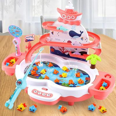 Children's Fishing Toys Music Lighting Maglev Track Fishing Toy Suit Parent-child Interactive Education Study Puzzle Game