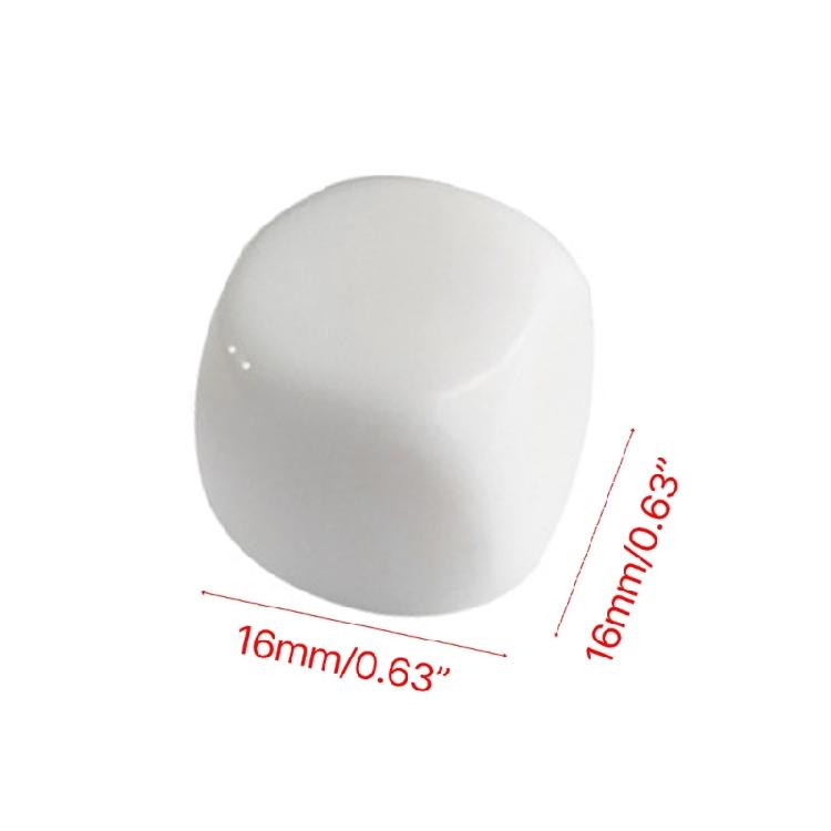 10Pcs 16mm Acrylic Dices with Smoothed Top Round Blank Six Sided Dices