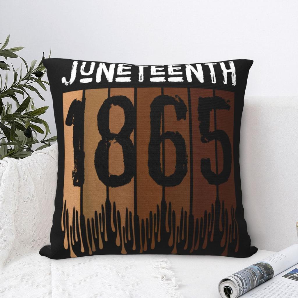 Juneteenth Pillowcase Polyester Cushion Cover Decoration June 19th 1865 Day Melanin Throw Pillow Case Cover Sofa Square 45X45cm