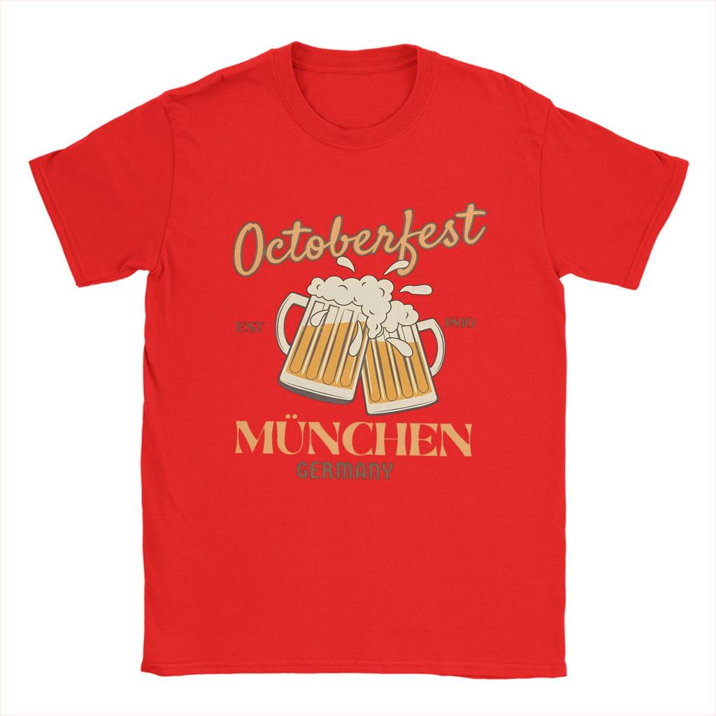 Mnichovský Oktoberfest Pánská trička 100% bavlna Volnočasová trička Kulatý výstřih Tričko Krátký rukáv Topy 6XL
