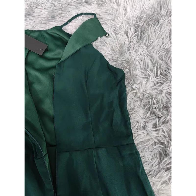 Foreign Trade Order Lu's Sling Bellyband Pleat Split Lady Elegant Beautiful Summer New Casual Chiffon Dress