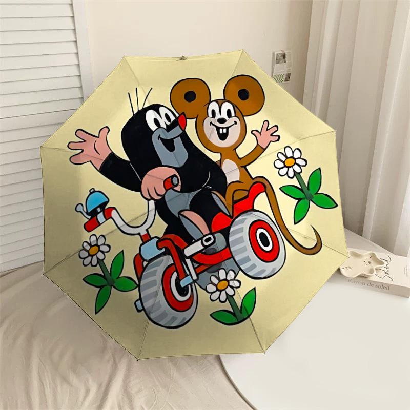

1PC mouse monkey Umbrella-8-Rib Reinforced, Automatic Open, Lightweight & Durable, Cute Fashion Accessory for Outdoor-T177