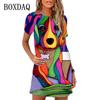 New Fashion Cute Cartoon Women's Dresses Summer Short-sleeved Casual Animal 3D Digital Printing Dress