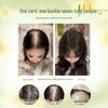 Natural Black Long Straight Wig with Bangs - Invisible Seamless Fit, Free Shipping
