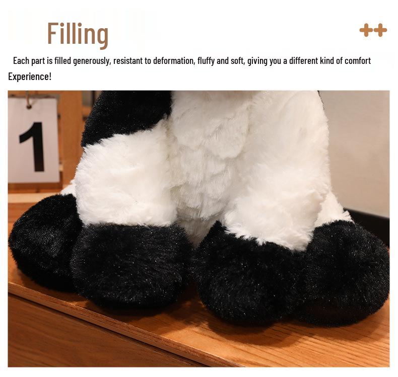 Black & White Cow Bean Plush Toy Doll – Children's Activity Gift