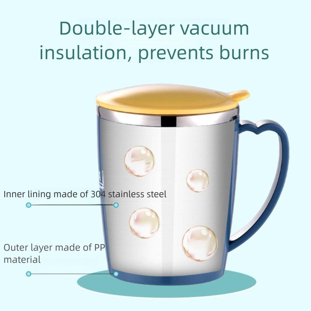 304 Stainless Steel Thermal Coffee Cup Insulated Kid Milk Cup Drinking Tumbler Thermos Mug  Office