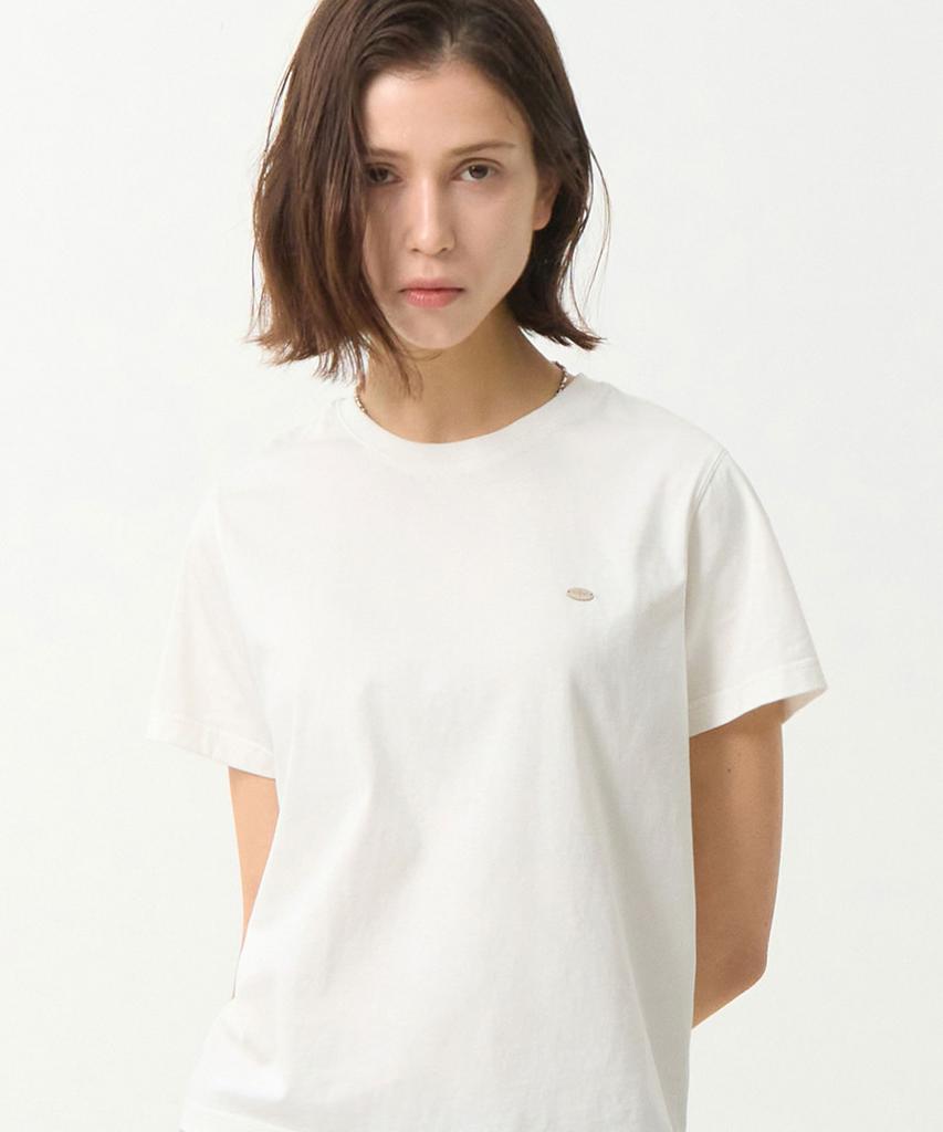 Yujen Antique Small Logo Short Sleeve T-Shirt_Ivory