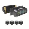 Solar TPMS Monitor Tire Pressure Wireless System USB Charging Display 360° Rotate