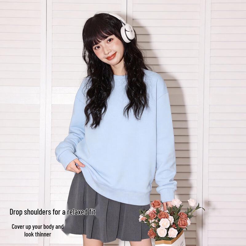 TonLion Women's Loose Bowknot Crew Neck Sweatshirt