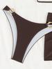Three-Piece Backless Lace-Up Bandeau Bikini for Women - 2025 Collection