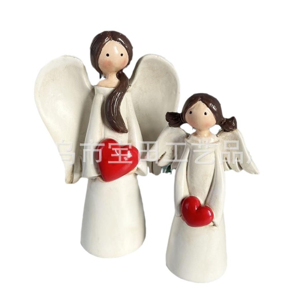 Home Angel Statue Ornament Decoration Mother's Day Gift Love Angel Mom Little Angel Baby Statue