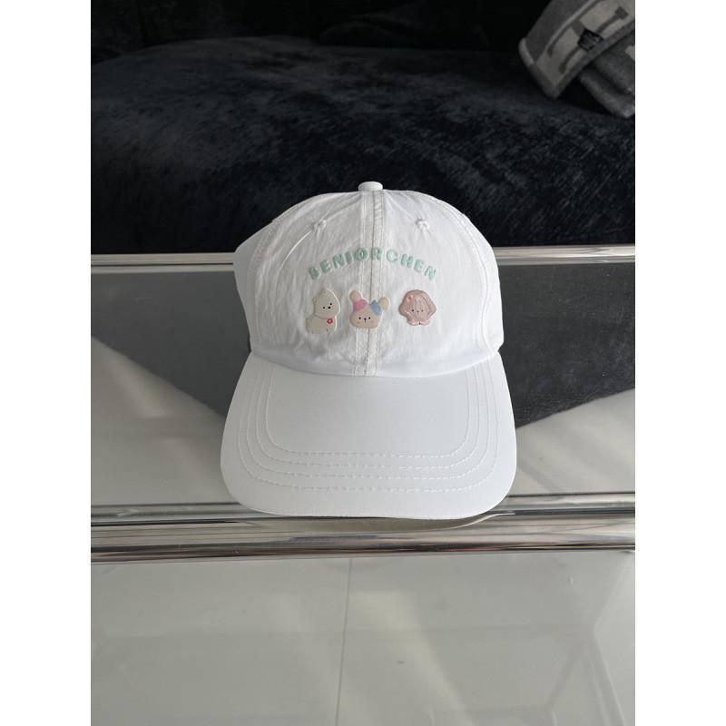 Cotton Baseball Cap With Embroidered Letters For Spring Summer Sun Protection