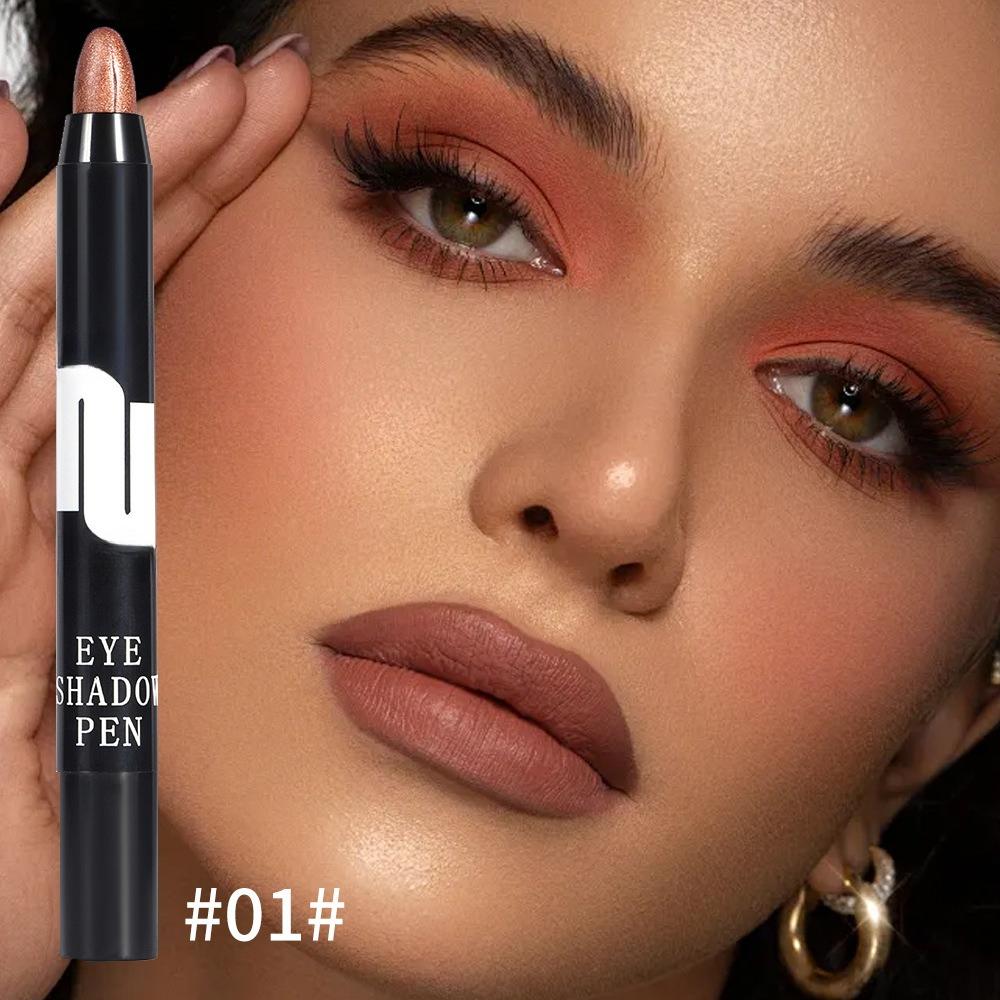 Lidschattenstift Hochglänzend Perlmutt Aufhellend Explosiver Fauler Seidenraupen-Stift Funkelnder Lidschatten-Stift Make-up