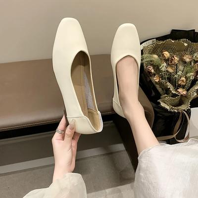 Women's Slip On Leather Loafers Spring Autumn Fashion Ballet Shoes Ladies Casual Round Toe Cute Flats Nurse Shoes Sneakers