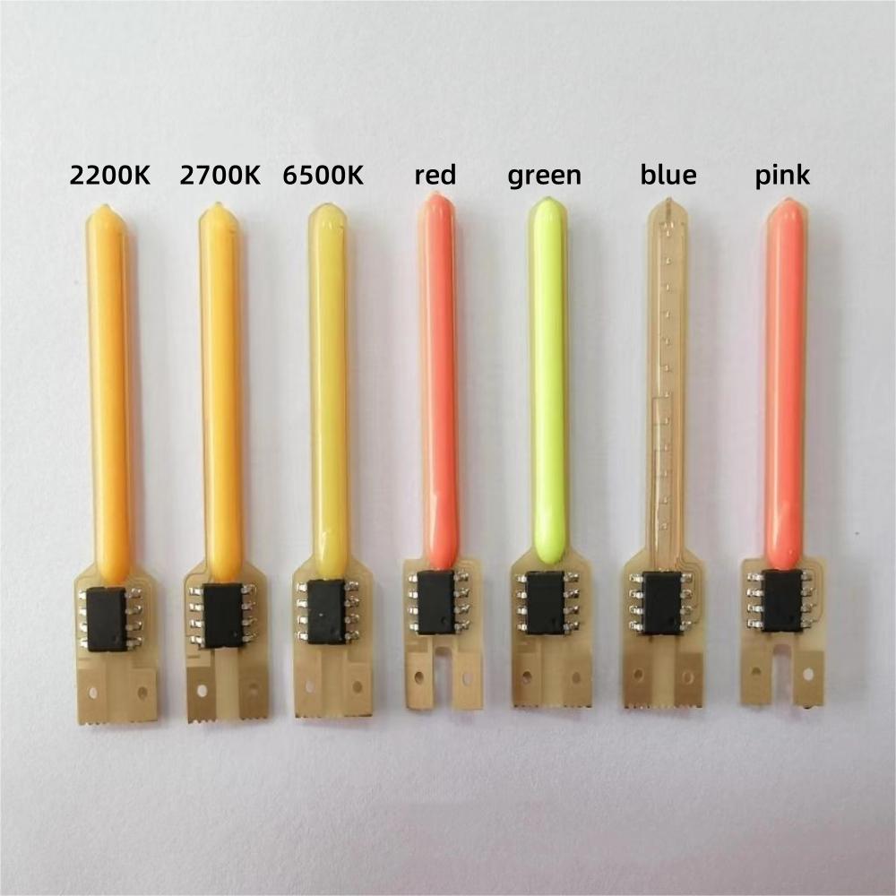 50/5/1pcs Meteor Shower LED Filament 3V 5 Modes 40mm 59mm 70mm Flowing Water Lamp Decorative Atmosphere Light Acssories Diode