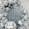 3Pcs Silver Foil Fringe Curtains 10 Colors Metallic Rose Gold Tinsel Streamer Curtains for Birthday Wedding Party Backdrop Decor