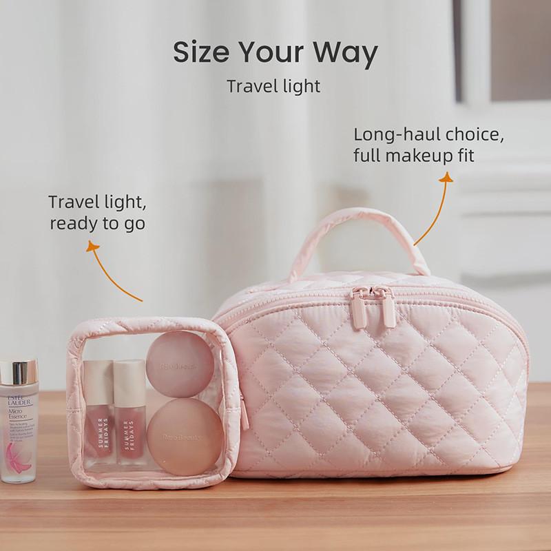 Modern Cube Makeup Organizer With Large Capacity For Travel And Home Use