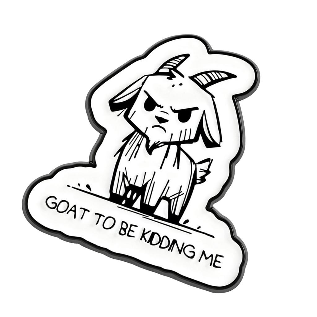 Versatile Angry Goat Alloy Brooch for Fashion Accessory on Outerwear Caps Bags Animal Inspired Jewelry Gift