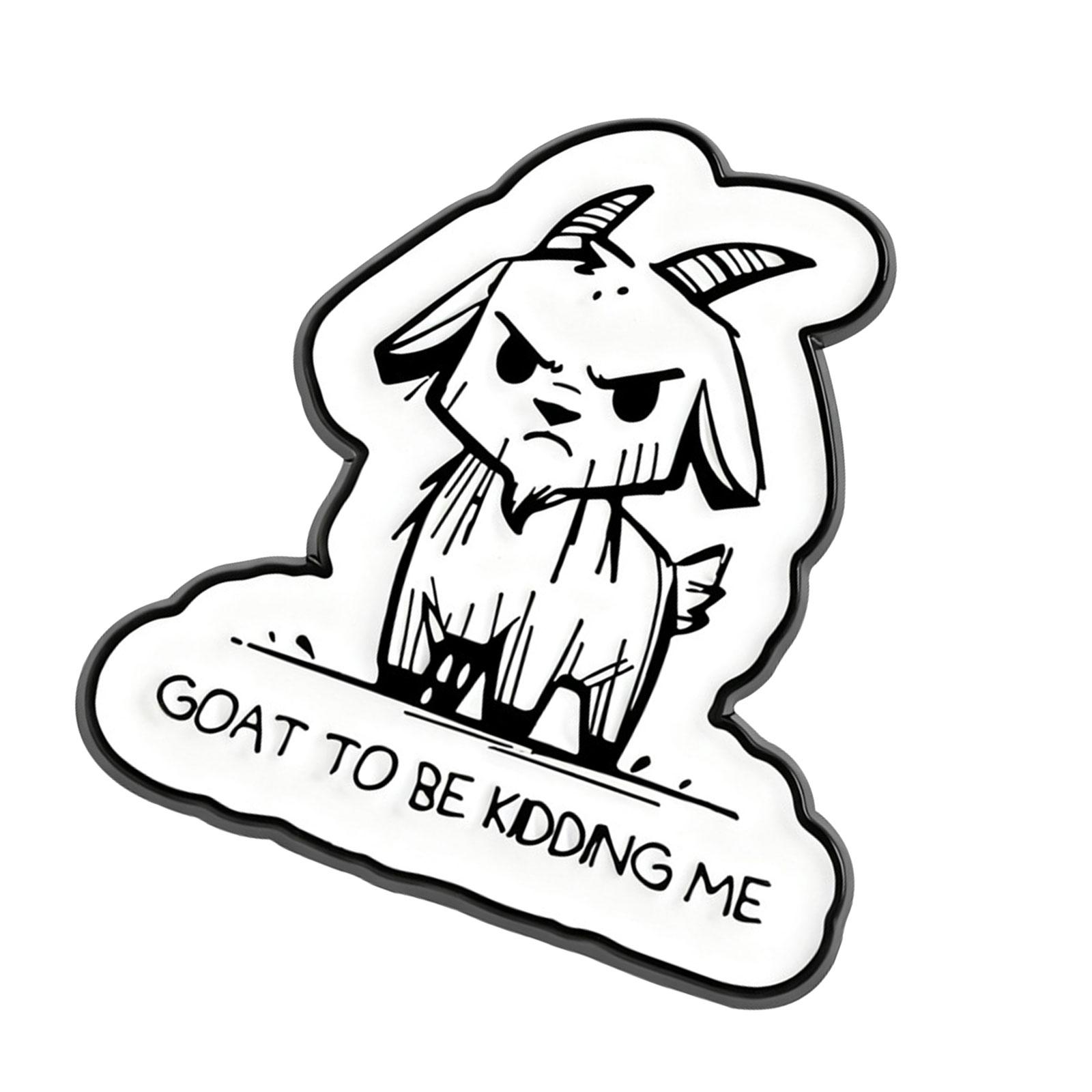 

Versatile Angry Goat Alloy Brooch for Fashion Accessory on Outerwear Caps Bags Animal Inspired Jewelry Gift 1
