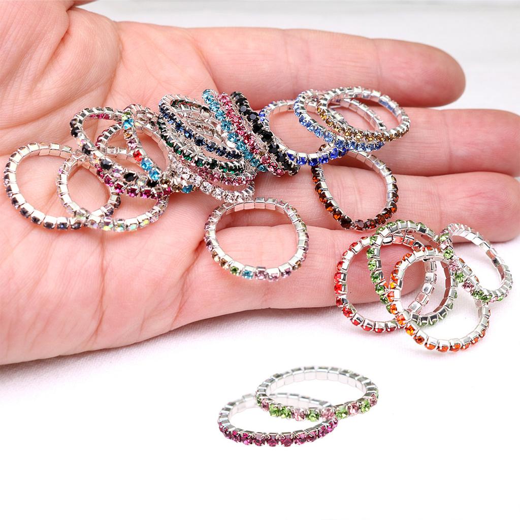 Elastic Moissanite Stackable Rings Contemporary Moissanite Elastic Rings Adornment for Fashion Forward Individuals