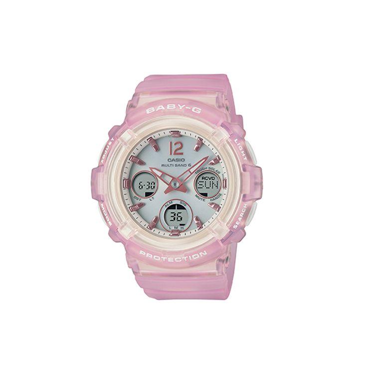

Casio Baby-G Sports Series Transparent Pink Waterproof Shockproof Quartz Movement Resin Strap Women watches Gray BGA-2800-4A Pink Strap