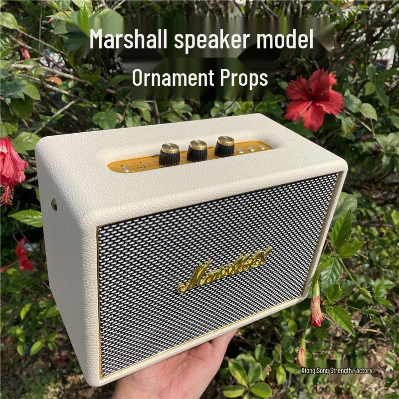 Marshall Speaker Model Audio Figurine: Wood and Leather Prop (Non-functional)