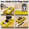 Door Hinges Jig Installation Set for Professional Mortise Cutting On Door Ranging 3" To 5" With Sturdy Rubber Frame