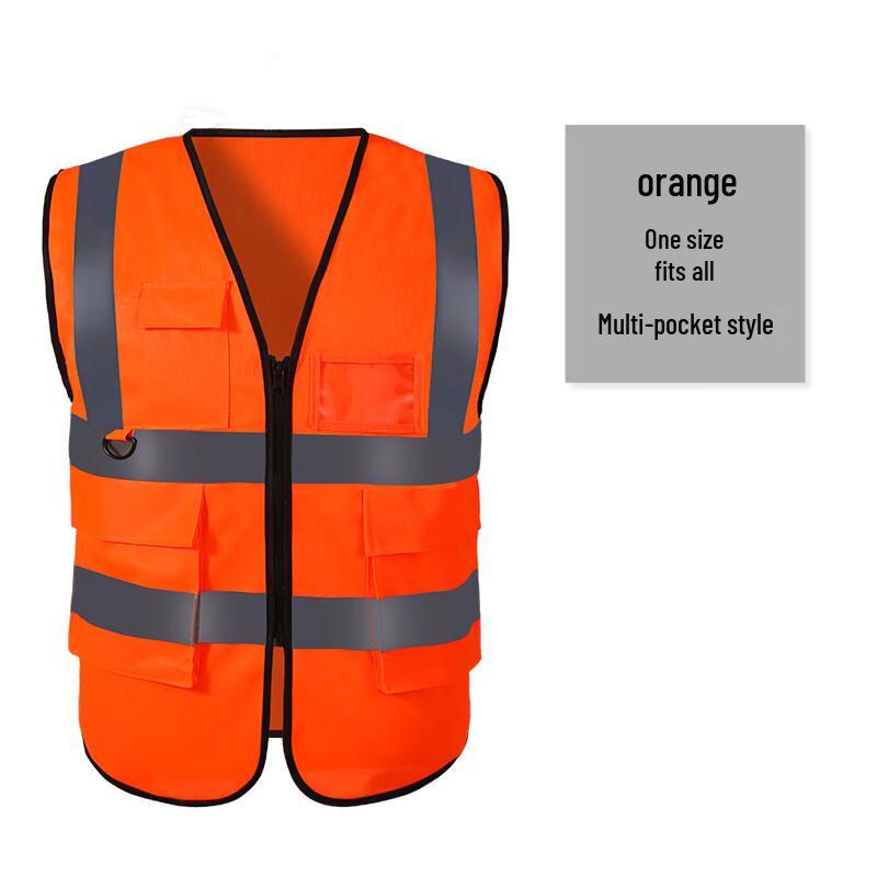 High-Visibility Reflective Safety Vest with Pockets
