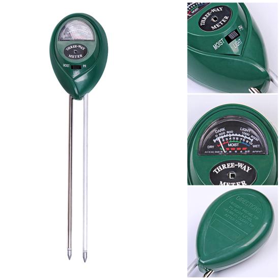Plant Moisture Tester 3 In 1 Soil Moisture PH Light Meter Soil Probe Test Kit No Batteries Required for Indoor Outdoor Plant Care