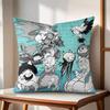 The BBattle Cats Cushion Cover Natural Linen Organic Fabric DoubleSided Printing Couch Pillow Covers Home Decor