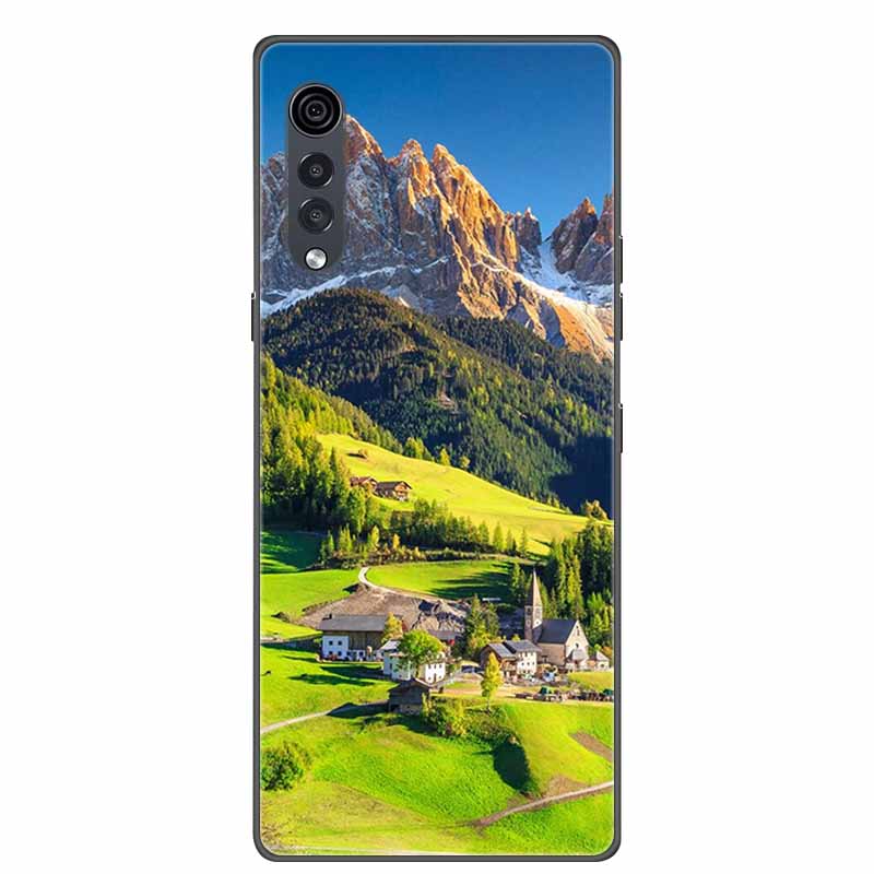 For LG Velvet Luxury Phone Case Black Soft Silicone TPU Back Cover for LGVelvet 5G Funda LMG910EMW Protector Capa Cartoon Coque