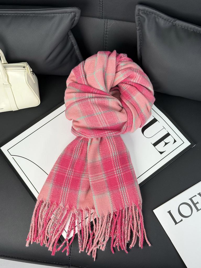 Scarf Women's Autumn and Winter Korean Version Versatile Japanese Plaid 1116 New Student Premium Warm Plaid Scarf Men