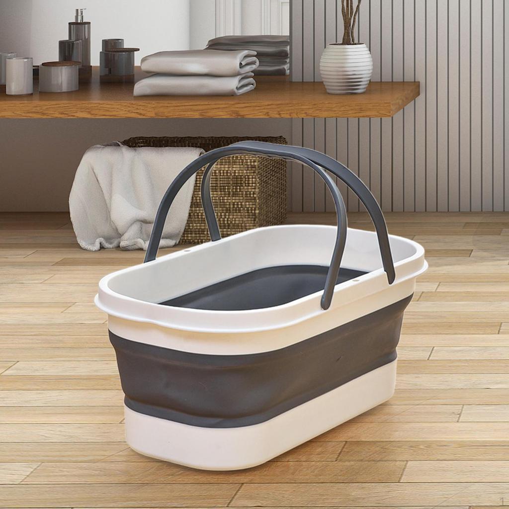 Collapsible PP Bucket Easy Clean Foldable Mop Cleaning Tool Laundry Basket