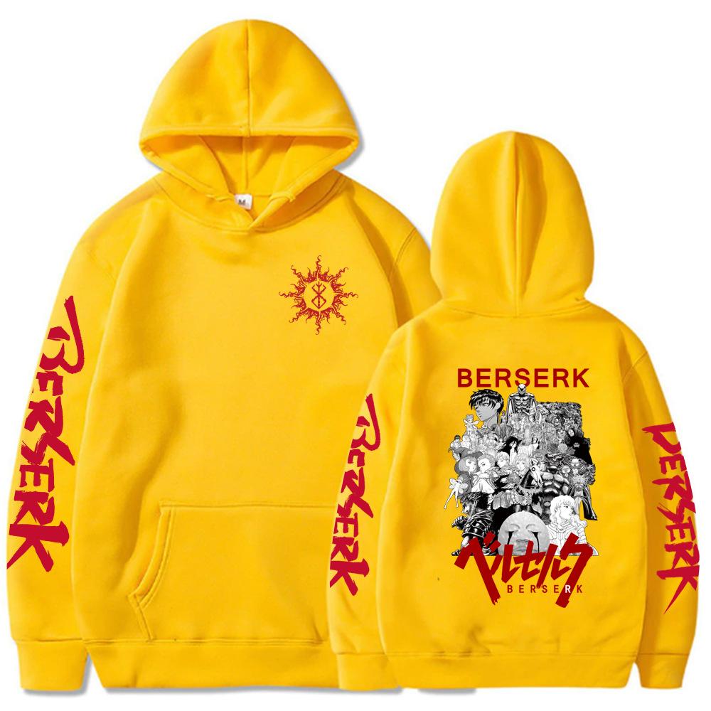 Berserk Guts Japonská Animace Pánské Módní Mikiny s Dlouhým Rukávem Dámské Ležérní Harajuku Streetwear