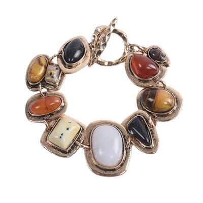 Classic Geometrical Durable Charm Bracelet Simple Natural Stone Bangle Jewelry Accessory